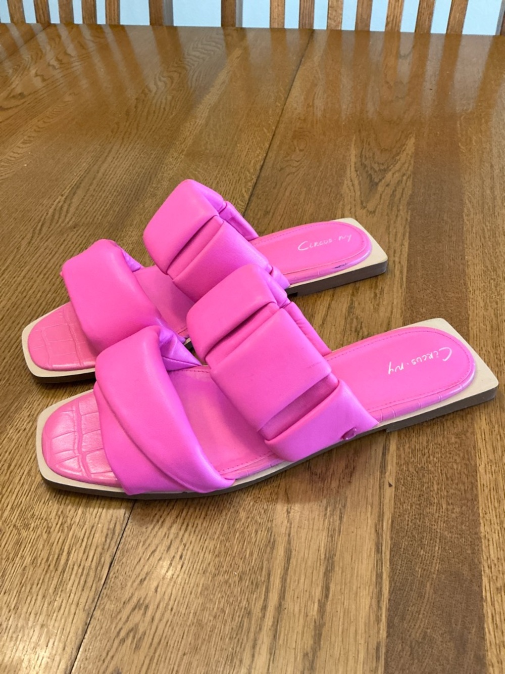 Sam Edelman Hot Pink Padded Slide Sandals - Picture 3 of 7